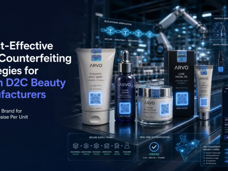 D2C brand anti-counterfeiting India strategies for beauty product manufacturers